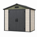 Abri de jardin 185 x 110 x 200 cm en résine gris anthracite - rangement extérieur ventilé