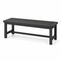Banc de jardin 120 x 40 x 45 cm en métal noir à lattes style contemporain